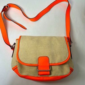 Bright pretty orange cross body bag